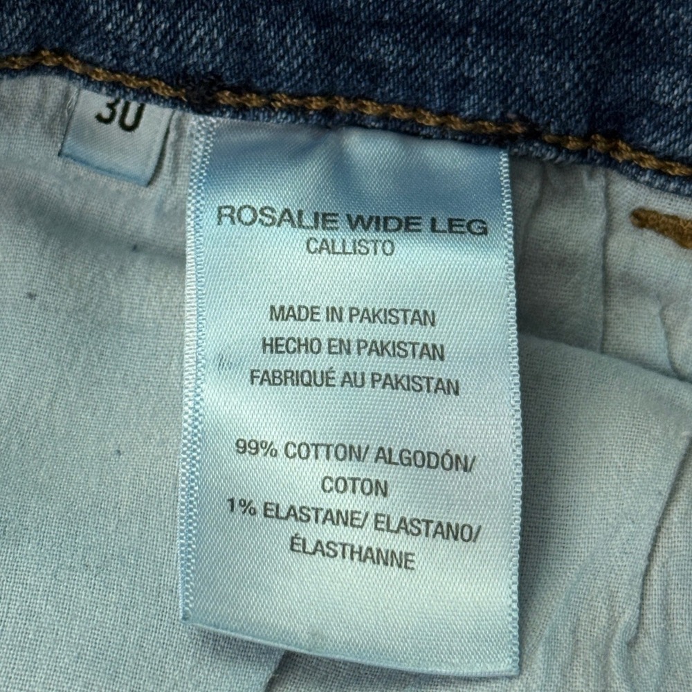 Hudson Rosalie Wide Leg Jeans Womens 30 Blue Callisto High Rise Stretch Denim - Picture 5 of 14